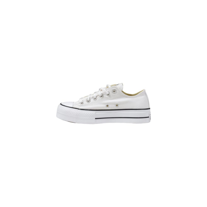 Women’s Converse White Fabric Platform Sneakers