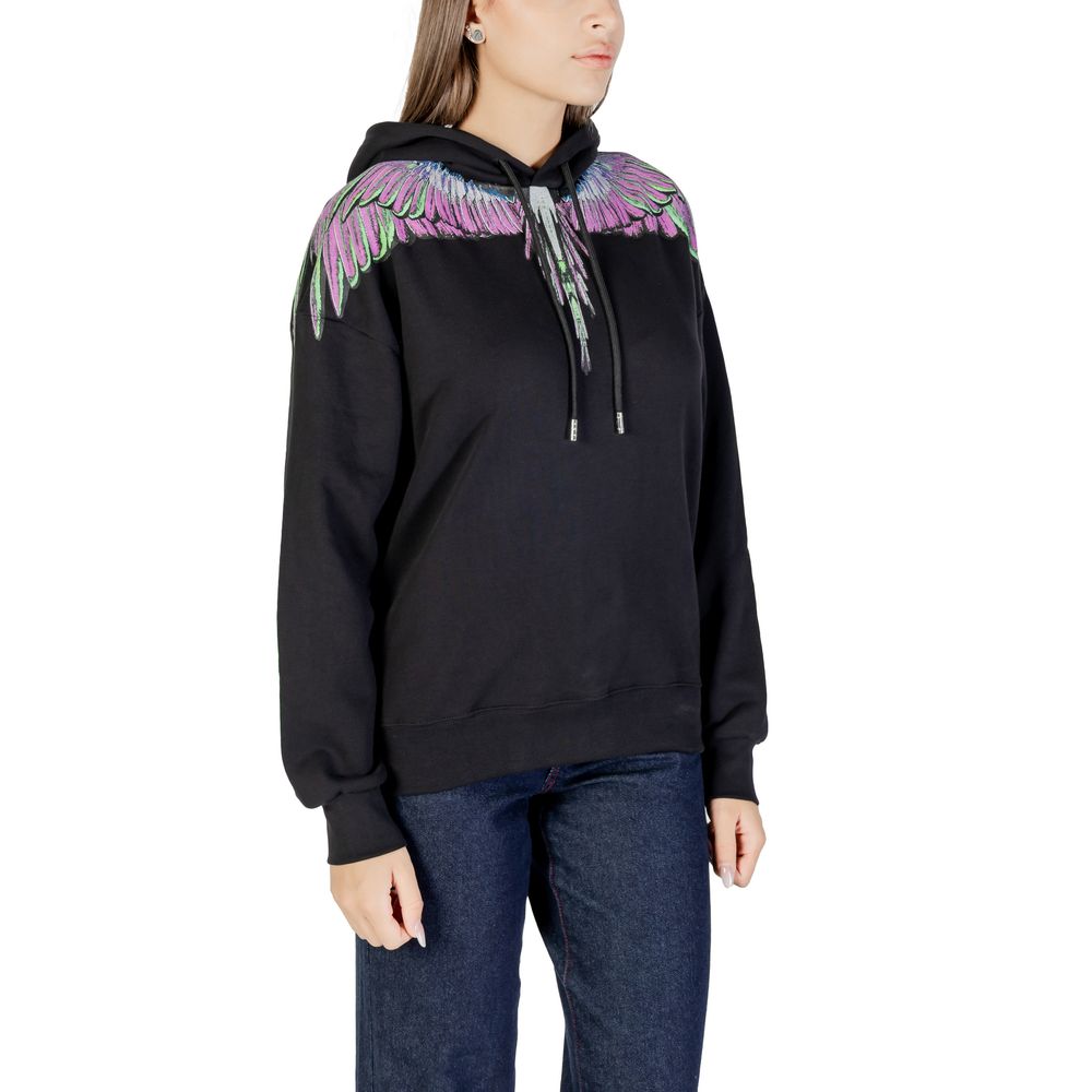 Women’s County of Milan Black Cotton Hoodie