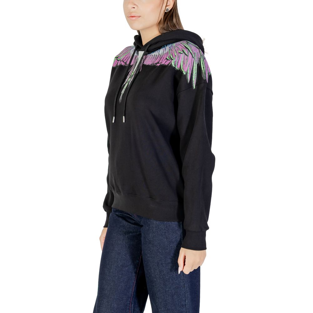 Women’s County of Milan Black Cotton Hoodie