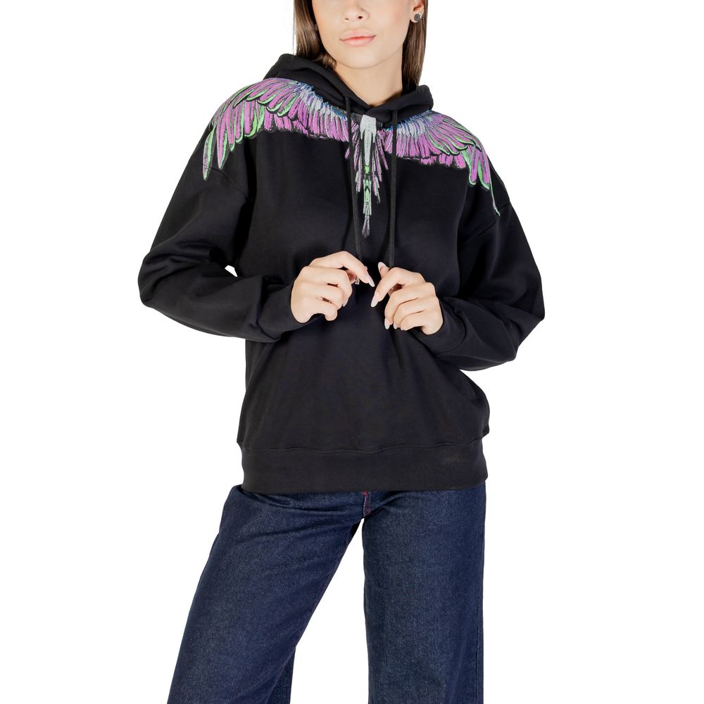 Women’s County of Milan Black Cotton Hoodie