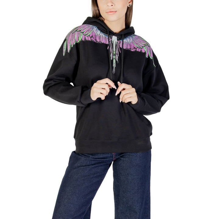Women’s County of Milan Black Cotton Hoodie