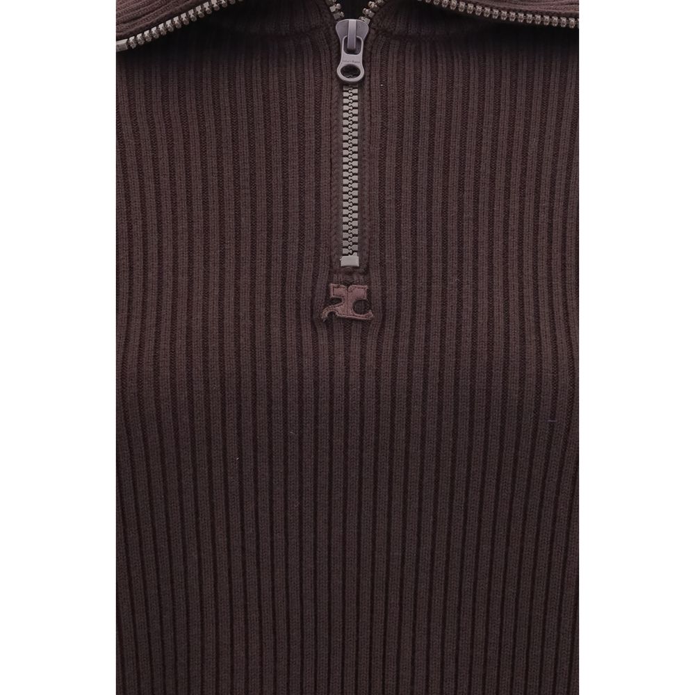 Women’s Courrèges Brown Wool Oves Aries Sweatshirt