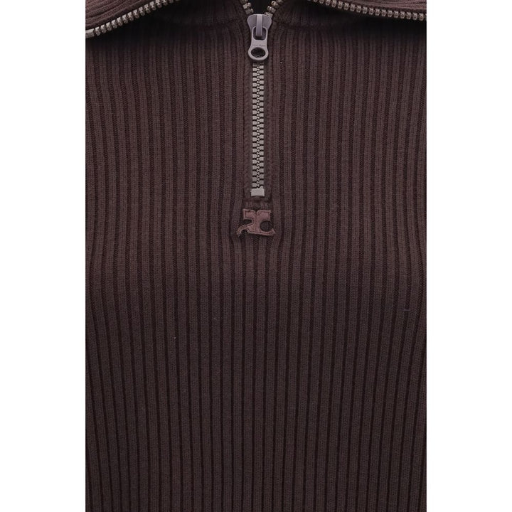 Women’s Courrèges Brown Wool Oves Aries Sweatshirt