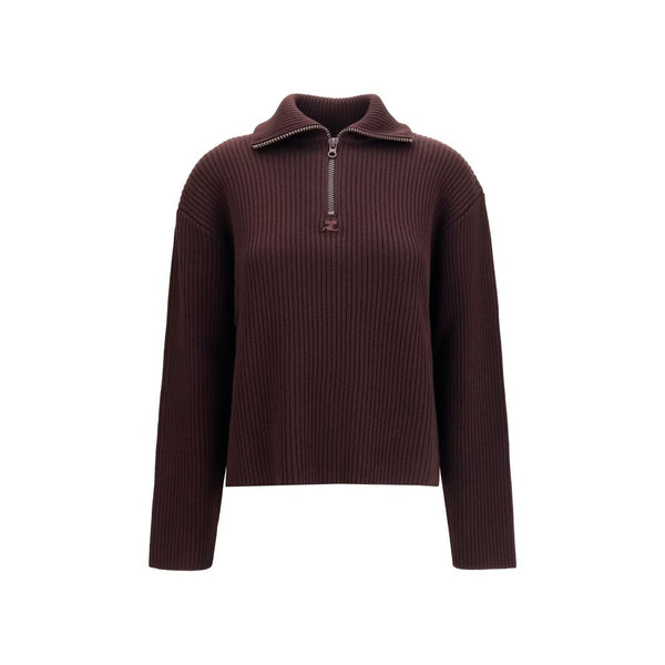 Women’s Courrèges Brown Wool Oves Aries Sweatshirt