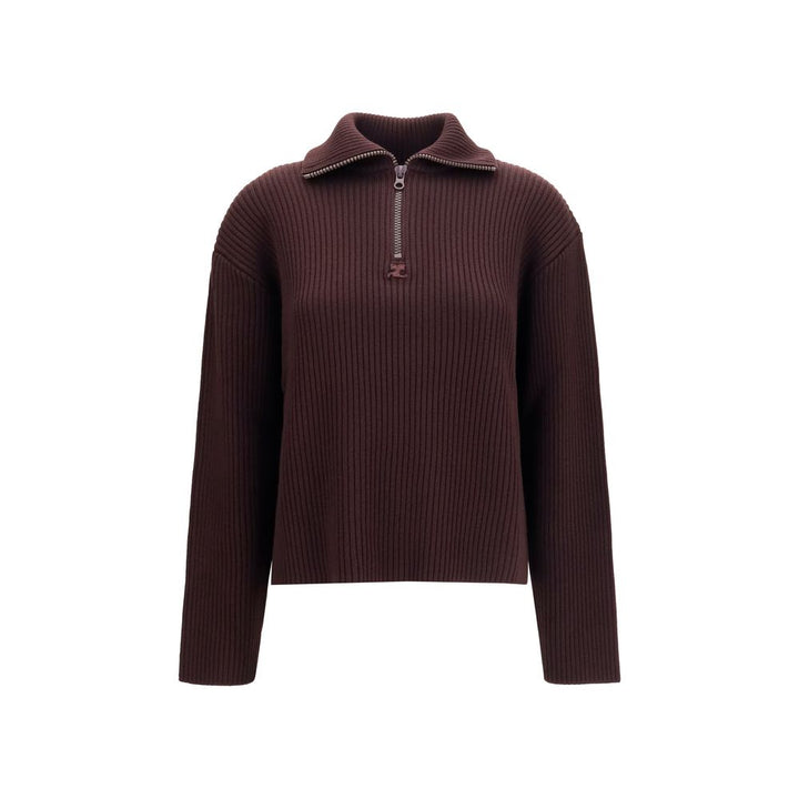 Women’s Courrèges Brown Wool Oves Aries Sweatshirt