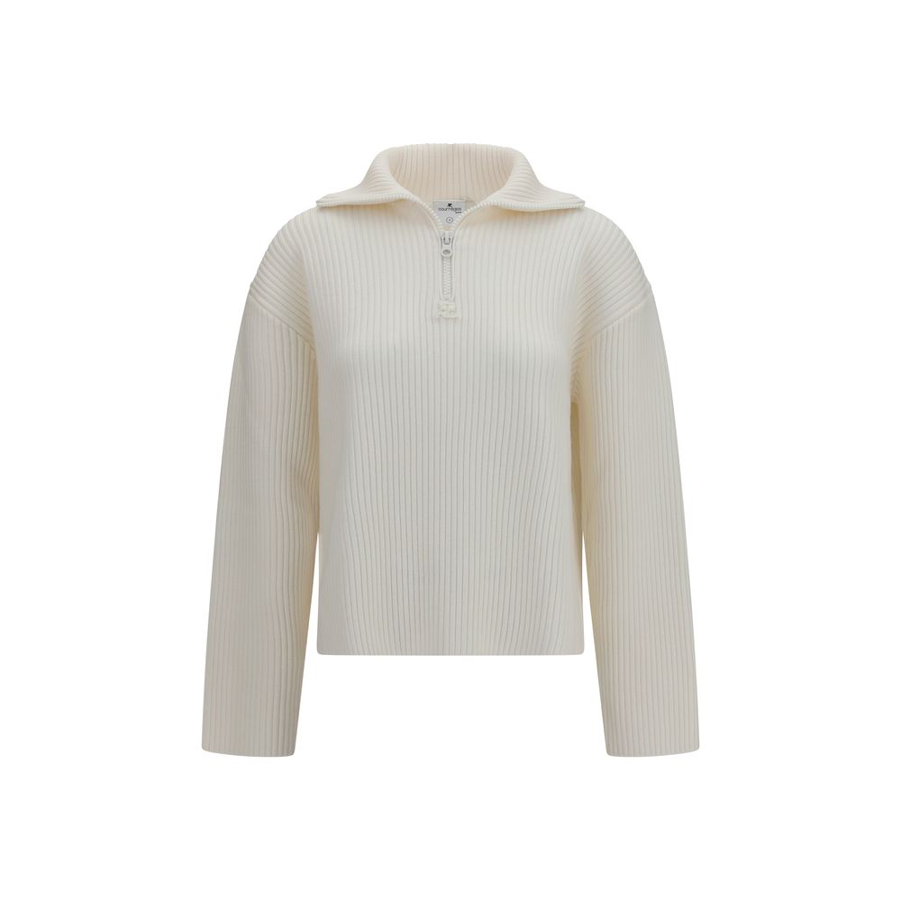 Women’s Courrèges White Wool Oves Aries Sweatshirt