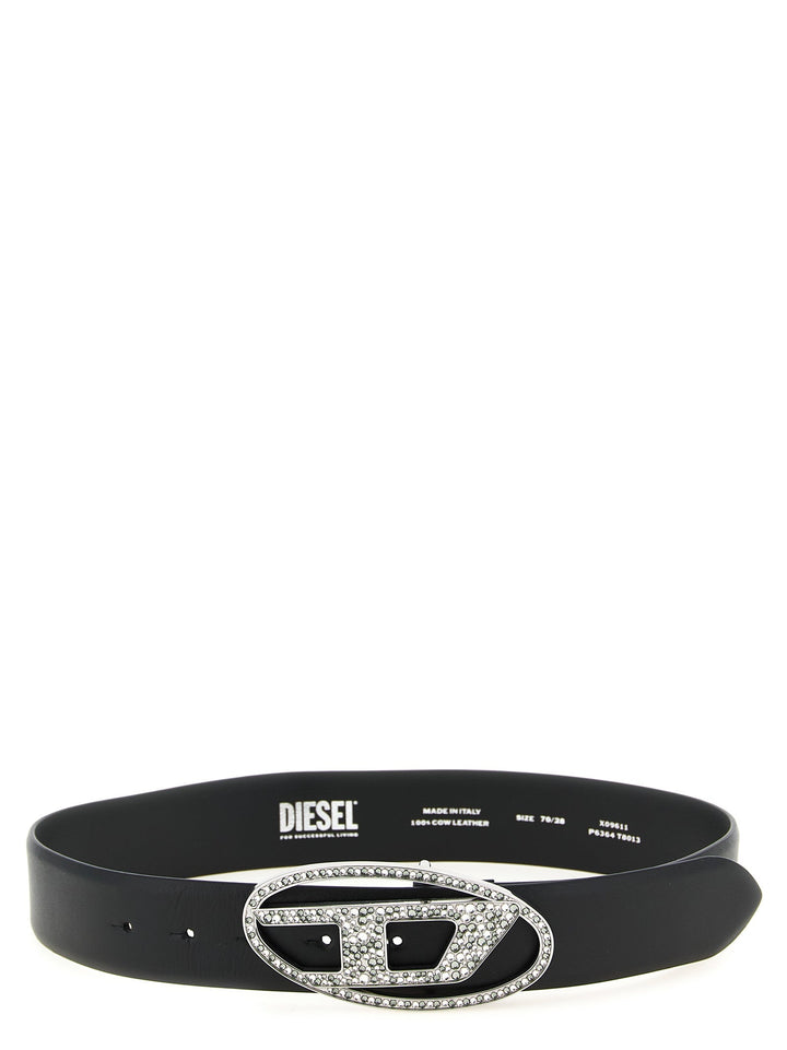 Women’s Diesel Black Leather Regular Belt