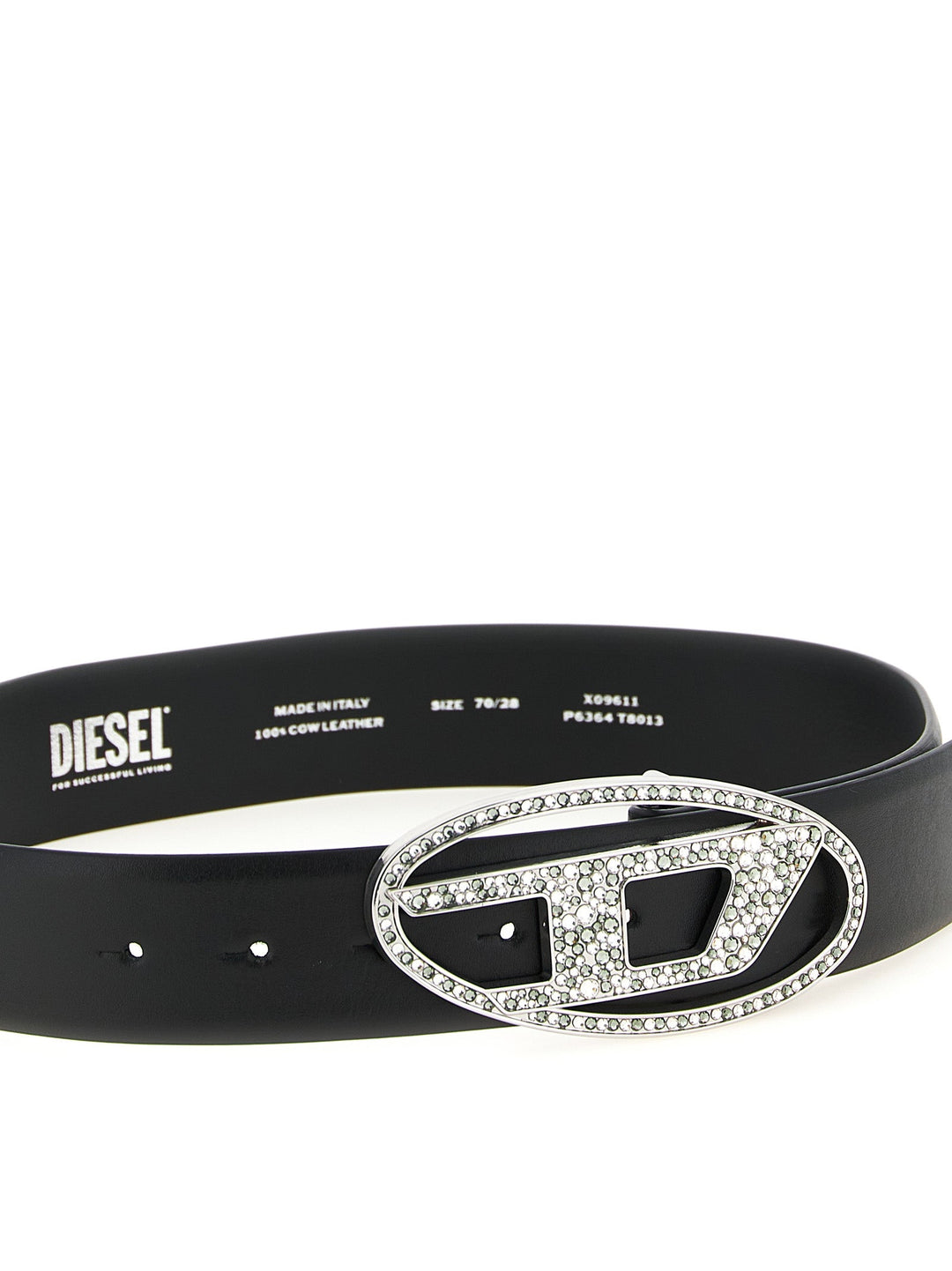 Women’s Diesel Black Leather Regular Belt