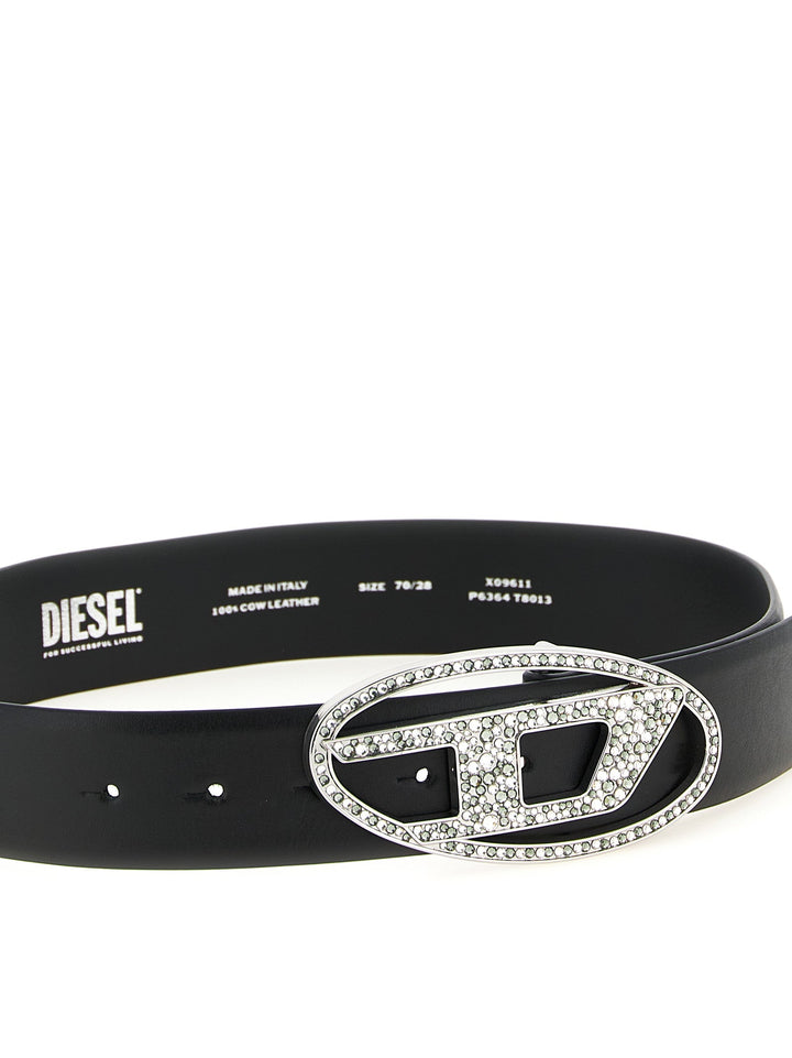 Women’s Diesel Black Leather Regular Belt