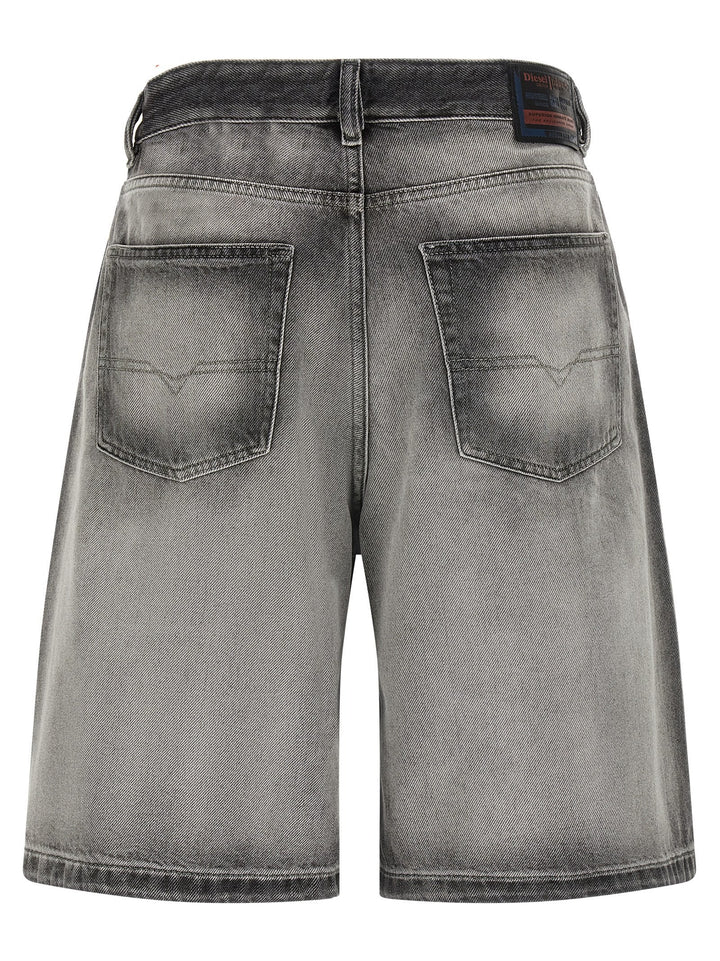 Diesel Gray Cotton Bermuda Shorts