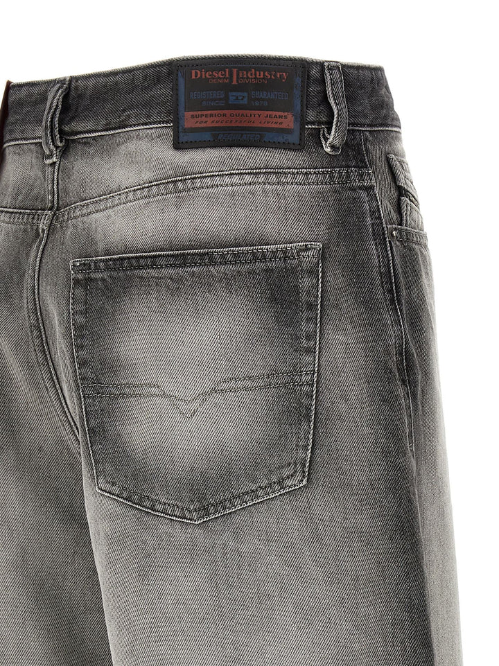 Diesel Gray Cotton Bermuda Shorts
