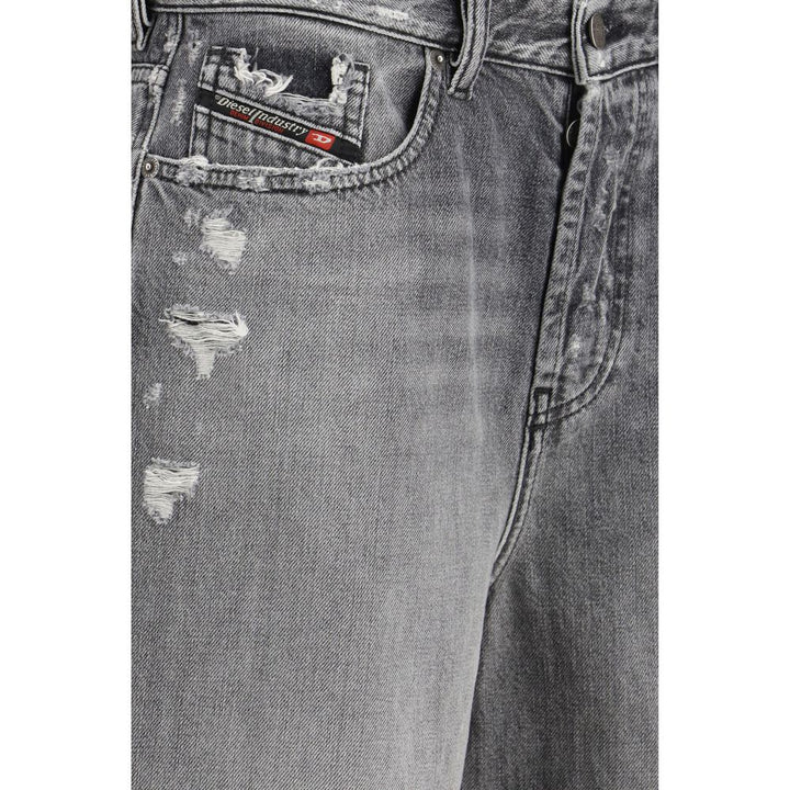 Diesel Gray Cotton Bermuda Shorts