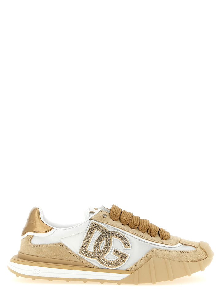 Women’s Dolce &amp; Gabbana Beige Calfskin Athletic Sneakers