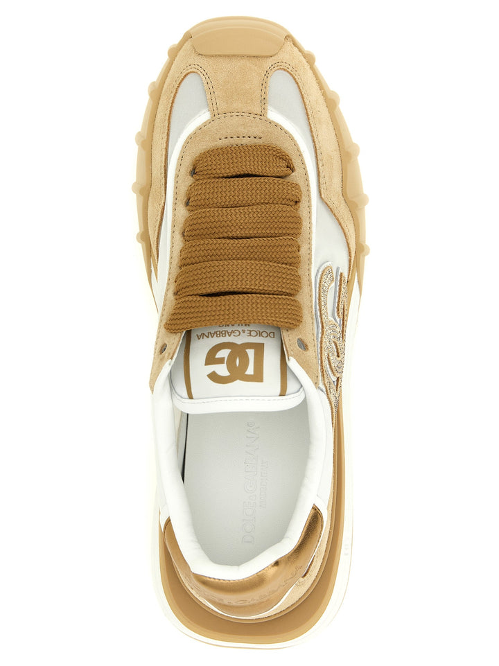 Women’s Dolce &amp; Gabbana Beige Calfskin Athletic Sneakers