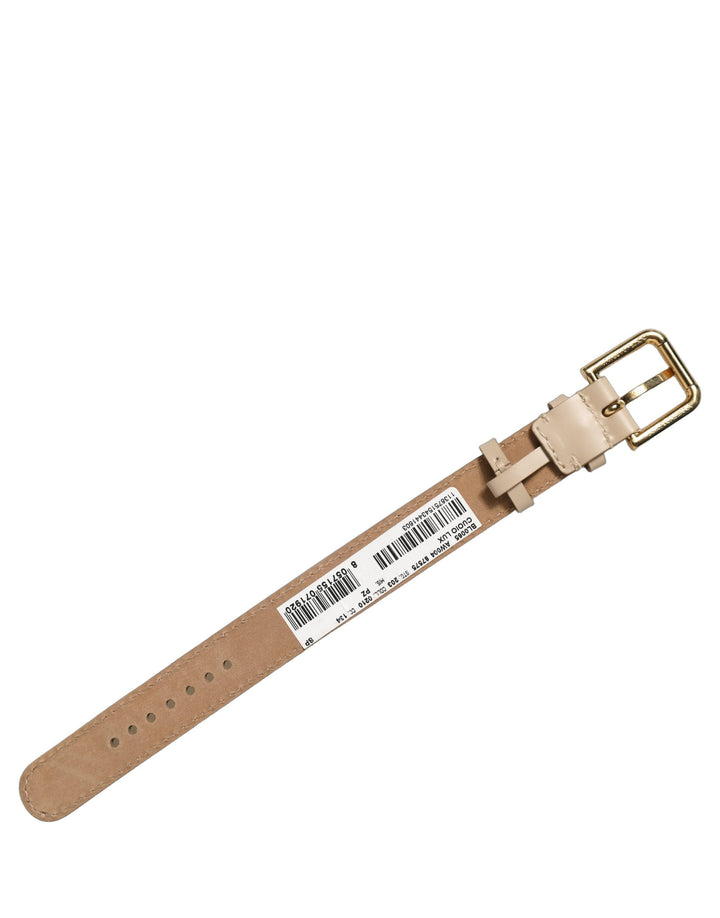 Women’s Dolce &amp; Gabbana Beige Calfskin Leather Gold Buckle Belt Strap Bracelet