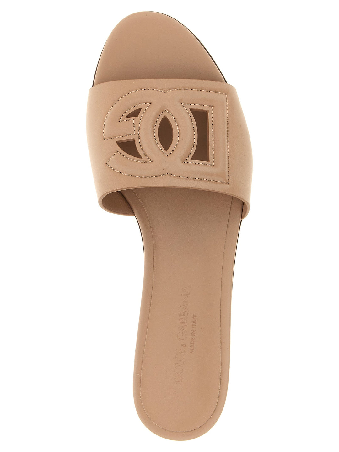 Women’s Dolce &amp; Gabbana Beige Calfskin Slides