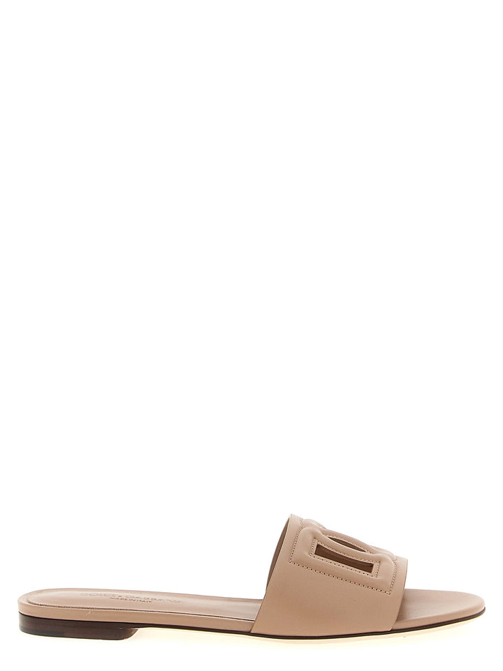 Women’s Dolce &amp; Gabbana Beige Calfskin Slides