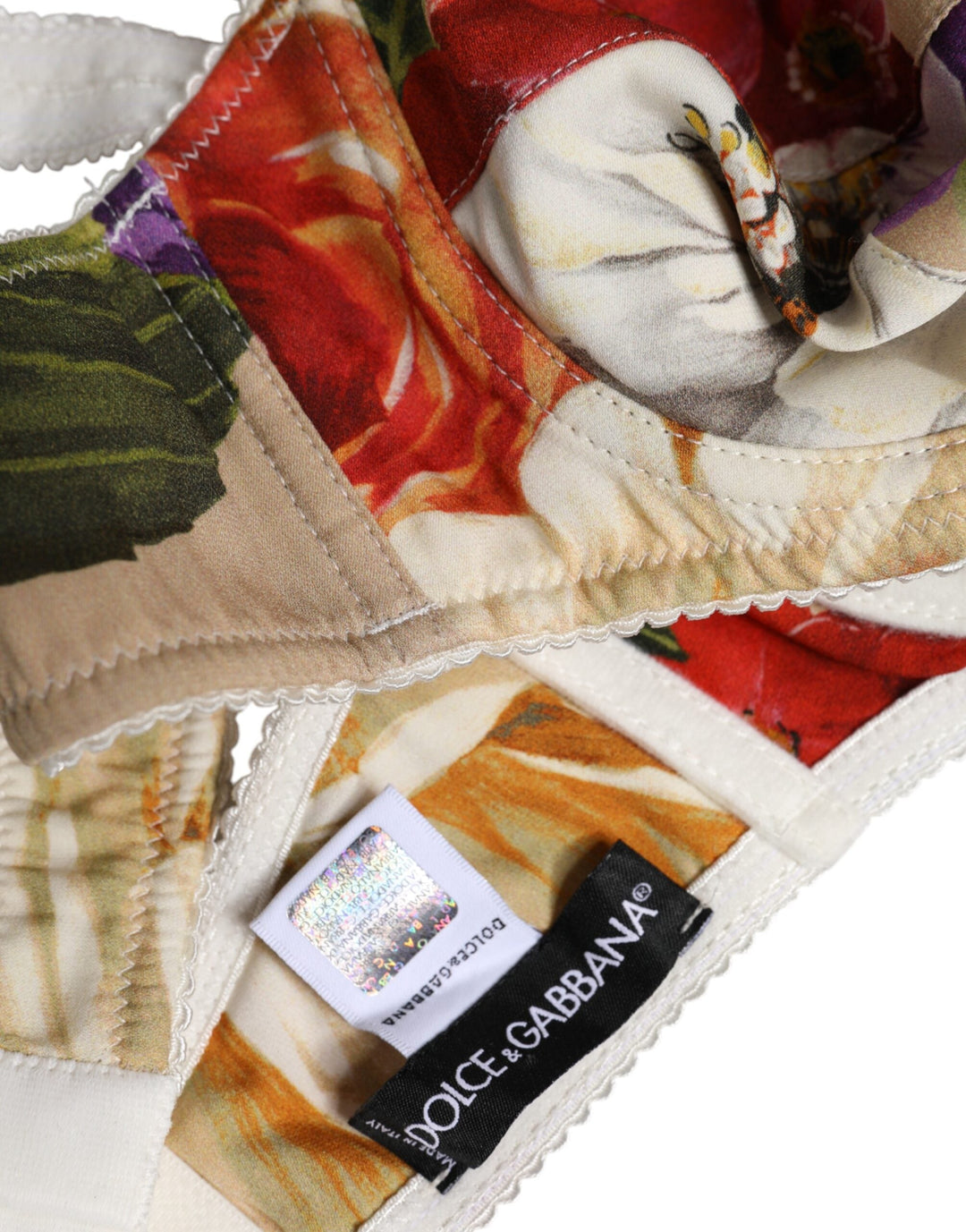 Women’s Dolce &amp; Gabbana Beige Floral Balconcino Underwired Bra Underwear