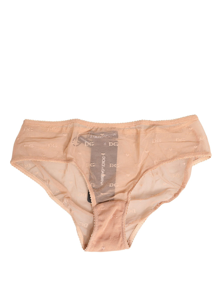 Women’s Dolce &amp; Gabbana Beige Lace Cheekini Lingerie Panty Brief Underwear