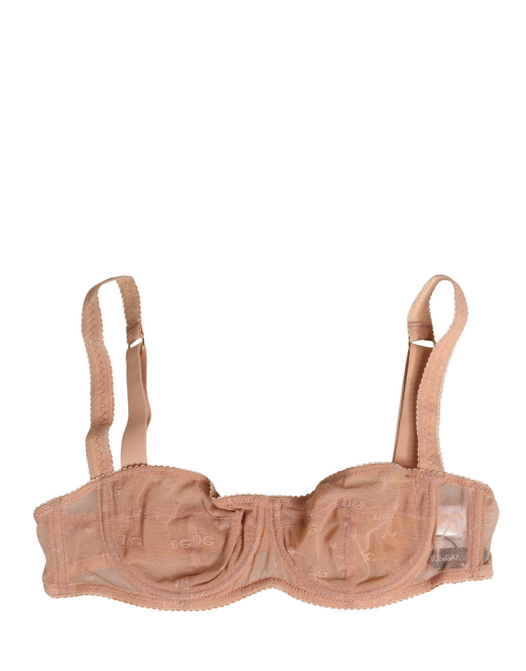 Women’s Dolce &amp; Gabbana Beige Lace Mesh Underwire Balconnet Bra Underwear
