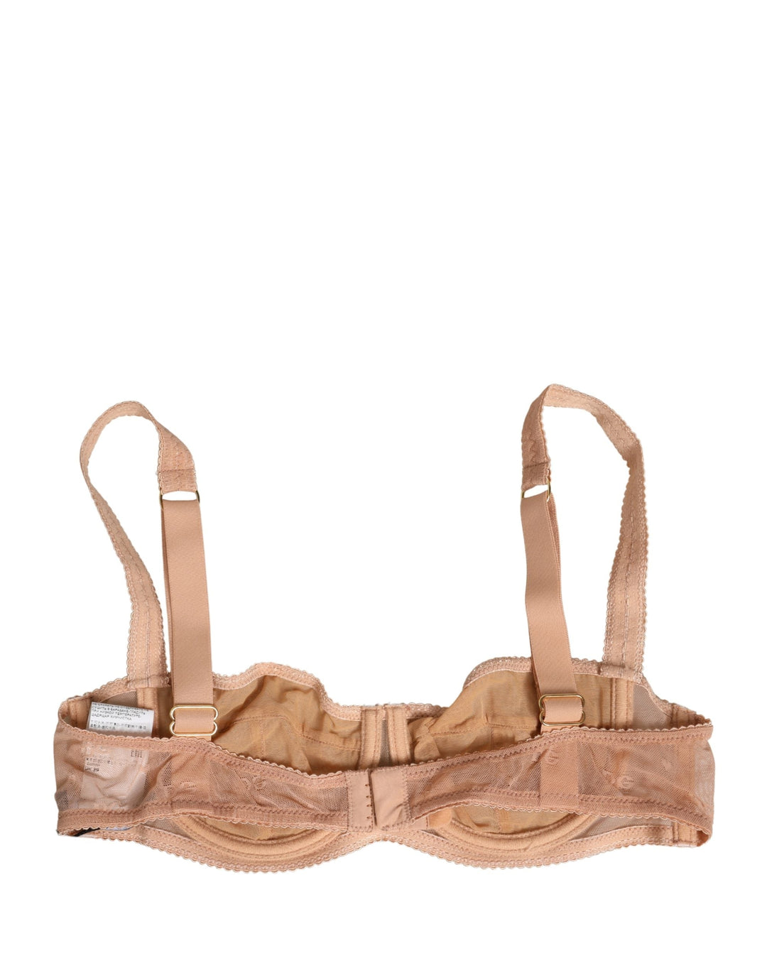 Women’s Dolce &amp; Gabbana Beige Lace Mesh Underwire Balconnet Bra Underwear