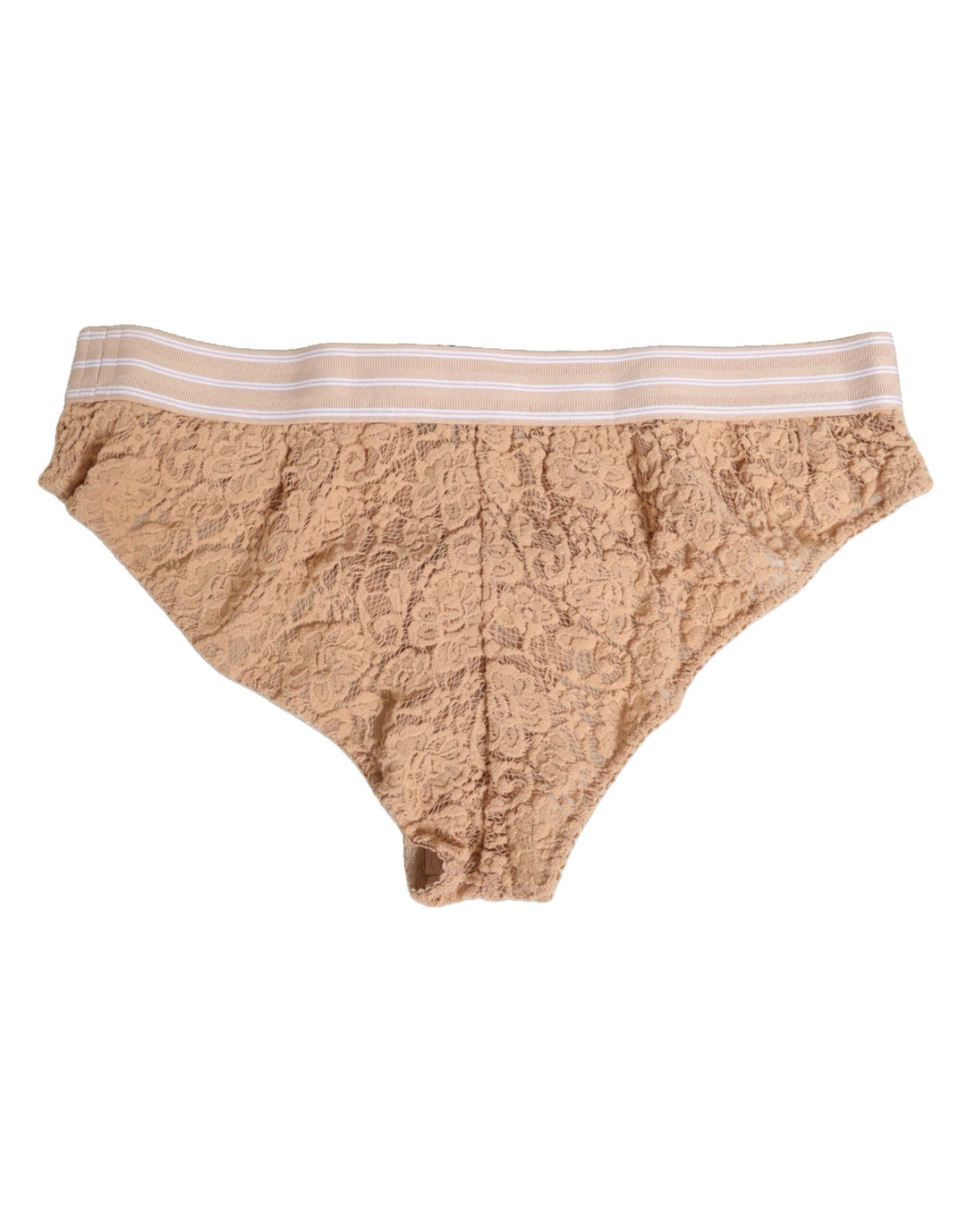 Women’s Dolce &amp; Gabbana Beige Lace Nylon High Waist Panty Underwear