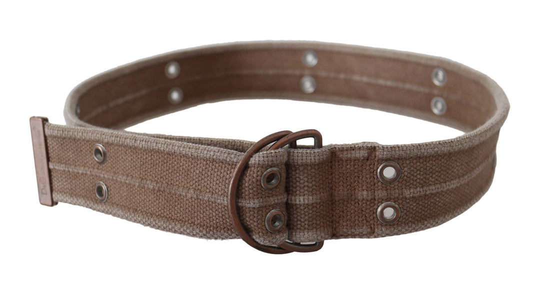 Women’s Dolce &amp; Gabbana Beige Leather Logo Belt Sling Cintura Buckle