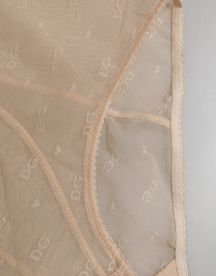 Women’s Dolce &amp; Gabbana Beige Nylon High Waist Girdle Panty Underwear