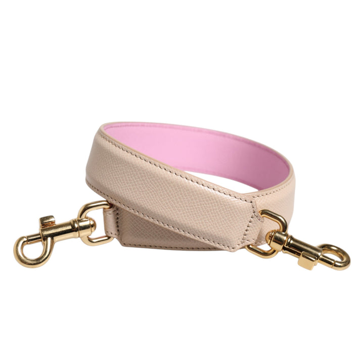 Women’s Dolce &amp; Gabbana Beige Pink Leather Handbag Accessory Shoulder Strap