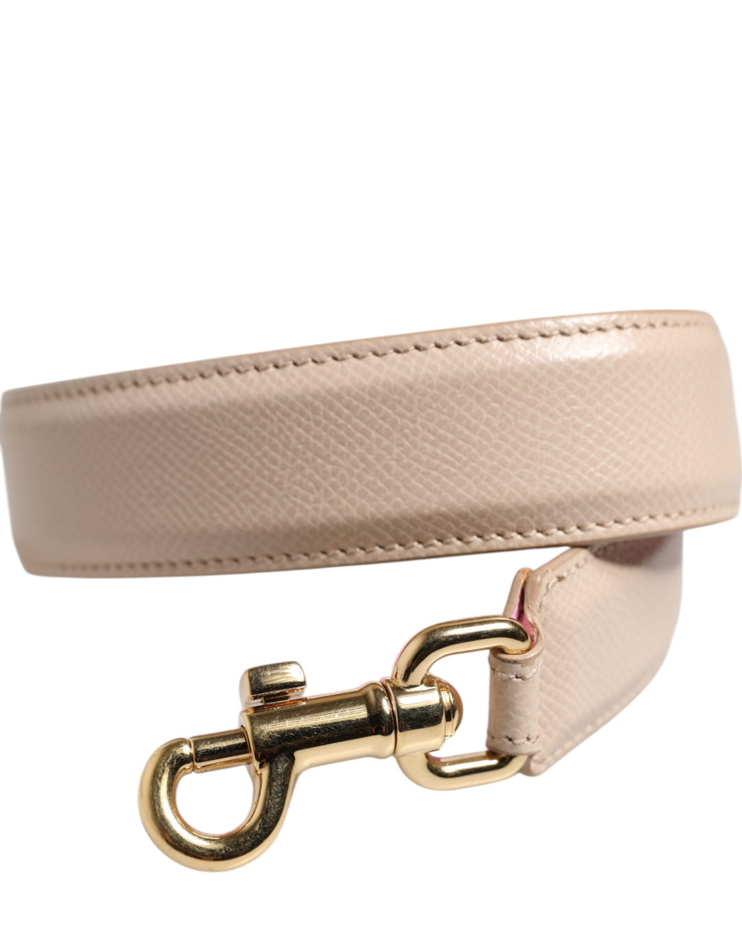 Women’s Dolce &amp; Gabbana Beige Pink Leather Handbag Accessory Shoulder Strap