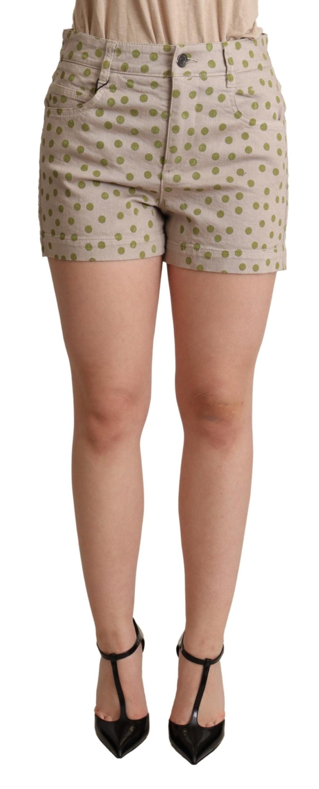 Pantalones cortos de algodón elástico con lunares de Dolce &amp;amp; Gabbana. Vestido italiano.