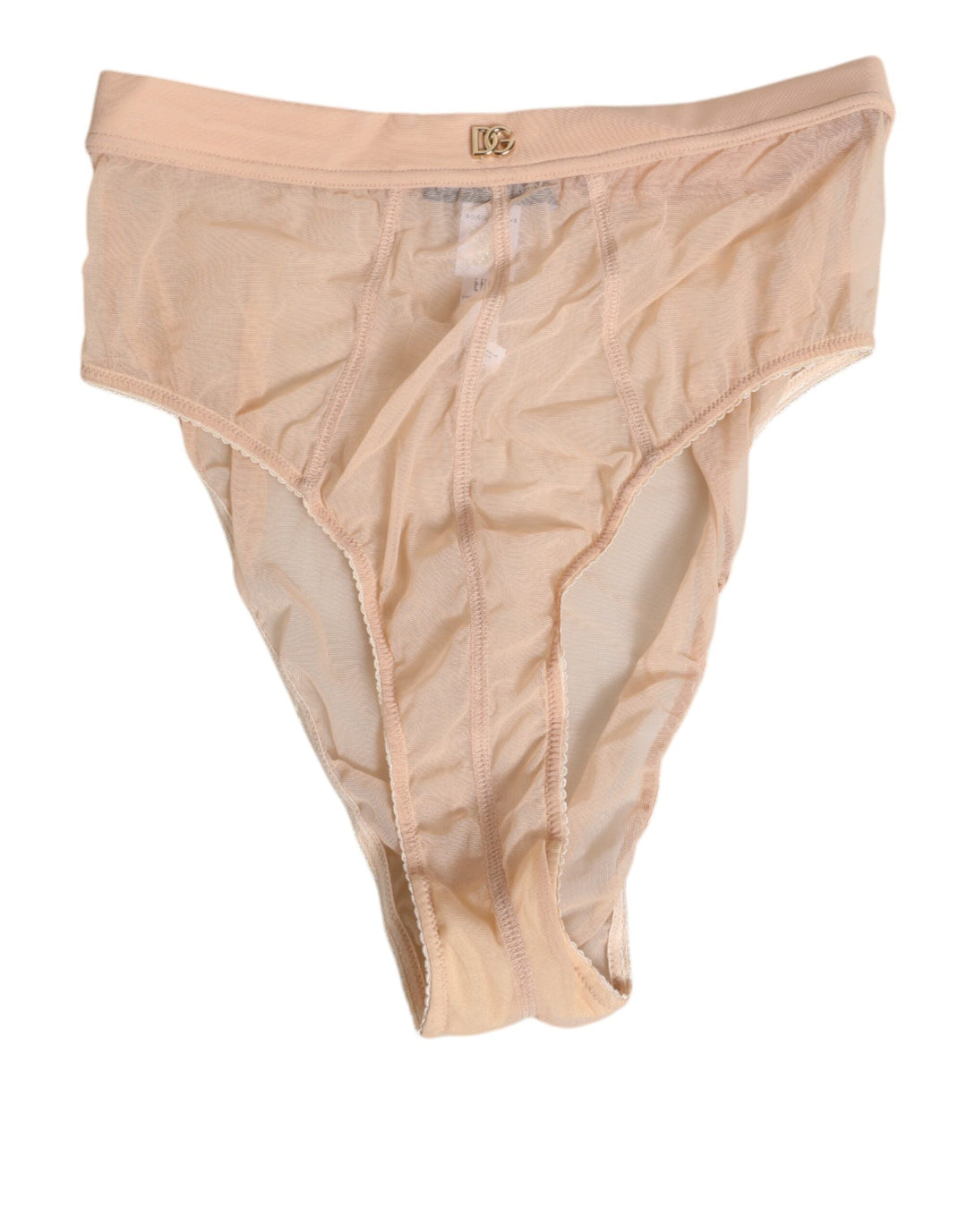 Women’s Dolce &amp; Gabbana Beige Sheer Mesh High Waist Panty Underwear