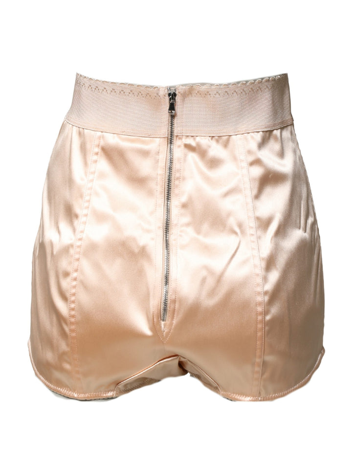 Women’s Dolce &amp; Gabbana Beige Silk Blend High Waist Girdle Panty Underwear