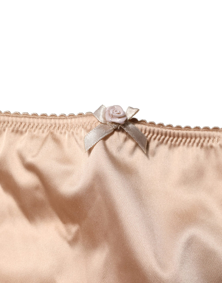 Women’s Dolce &amp; Gabbana Beige Silk Blend High Waist Girdle Panty Underwear