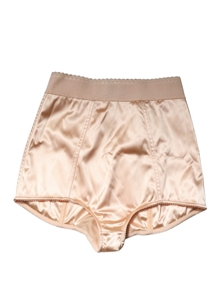 Women’s Dolce &amp; Gabbana Beige Silk Blend High Waist Girdle Panty Underwear
