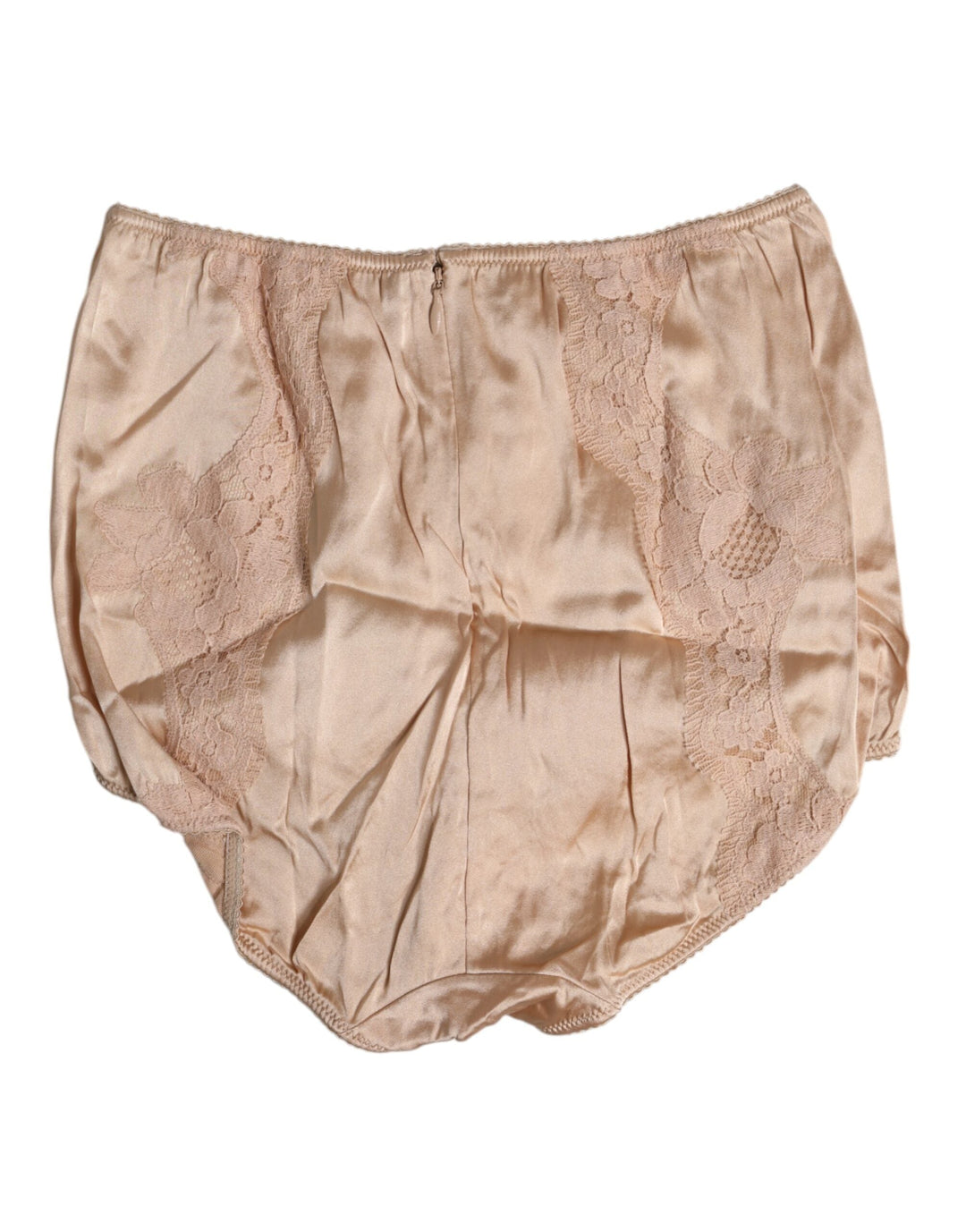 Women’s Dolce &amp; Gabbana Beige Silk Lace High Waist Bikini Panty Underwear