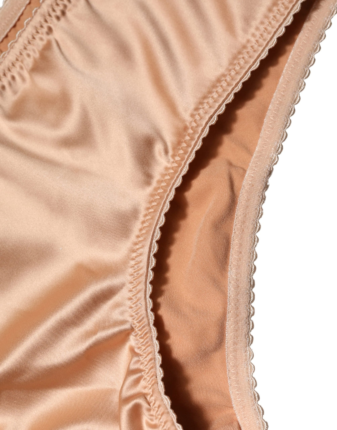 Women’s Dolce &amp; Gabbana Beige Silk Stretch Mid Waist Brief Panty Underwear