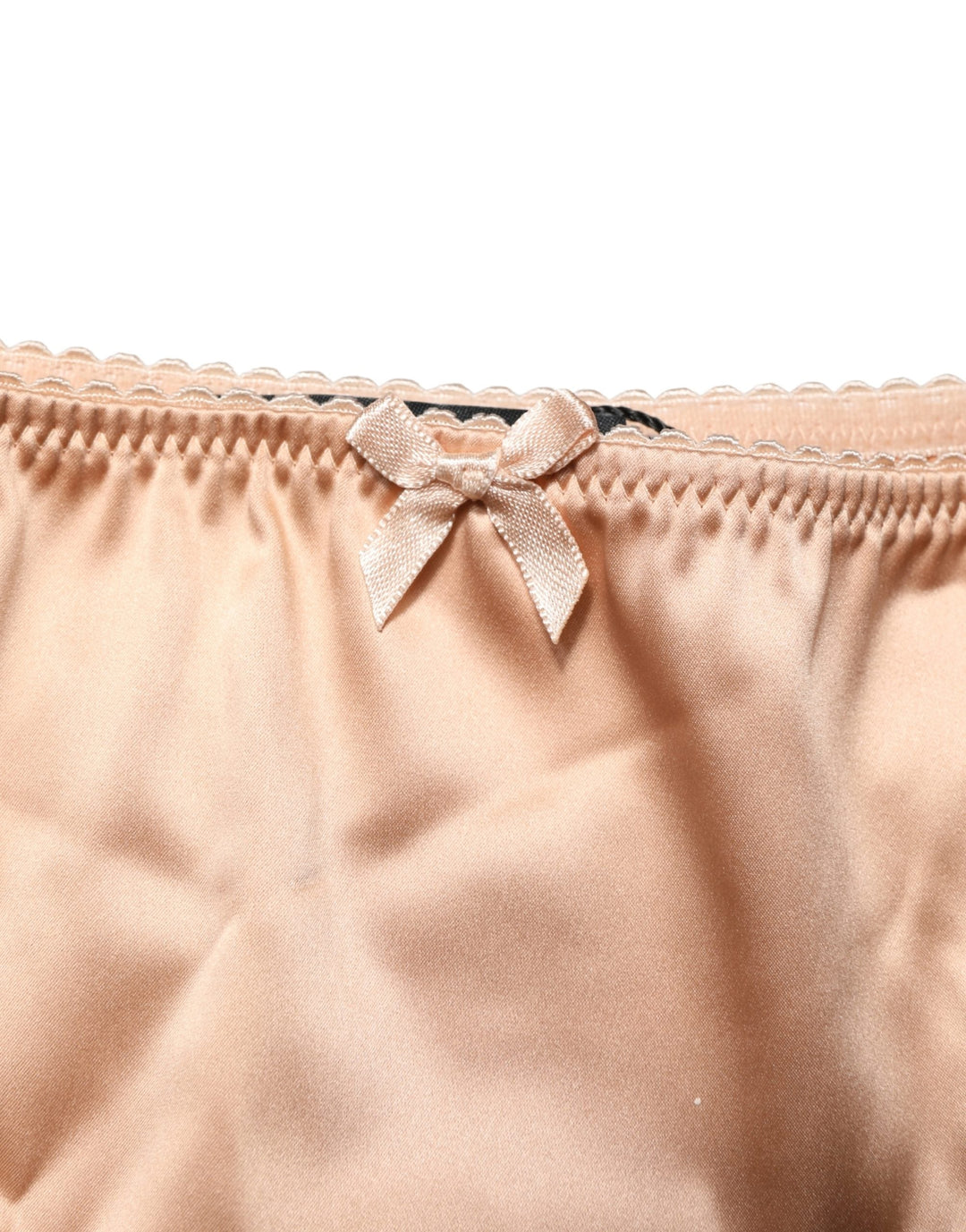 Women’s Dolce &amp; Gabbana Beige Silk Stretch Mid Waist Brief Panty Underwear