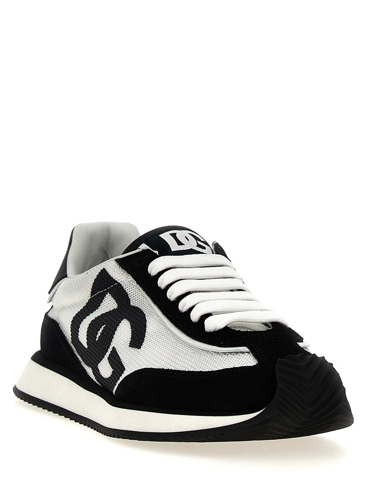 Dolce &amp; Gabbana Bicolor Calfskin Athletic Sneakers