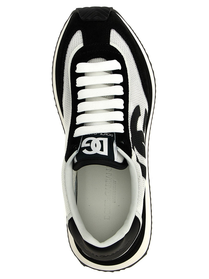 Dolce &amp; Gabbana Bicolor Calfskin Athletic Sneakers