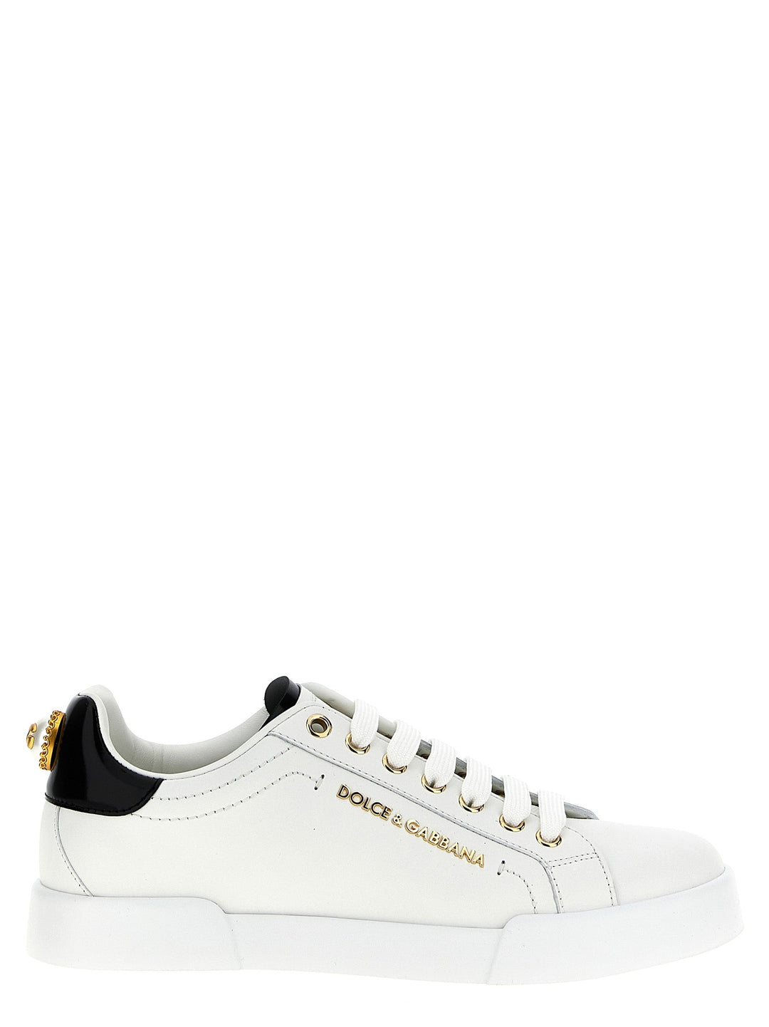 Women’s Dolce & Gabbana Bicolor Calfskin Low Top Sneakers