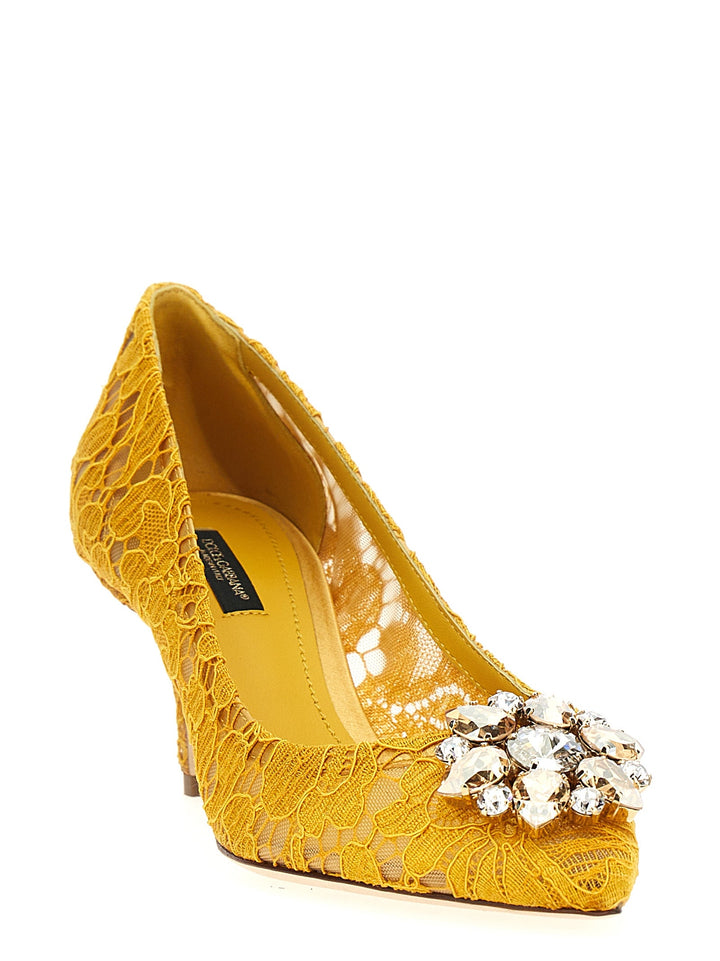 Women’s Dolce &amp; Gabbana Bicolor Viscose Mid Heel Pumps
