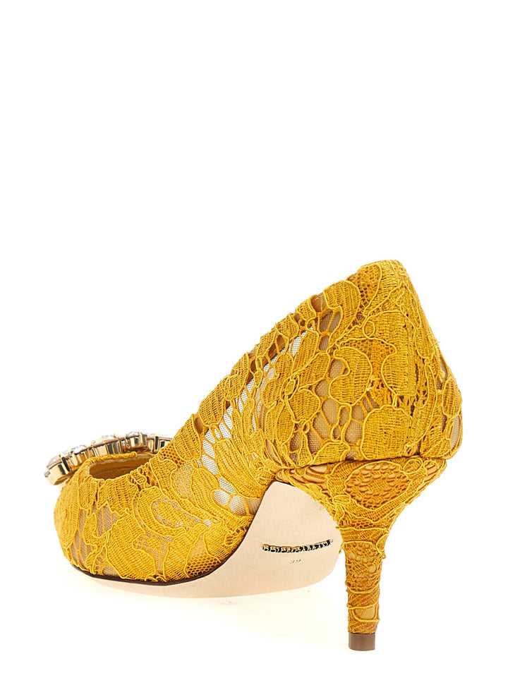 Women’s Dolce &amp; Gabbana Bicolor Viscose Mid Heel Pumps