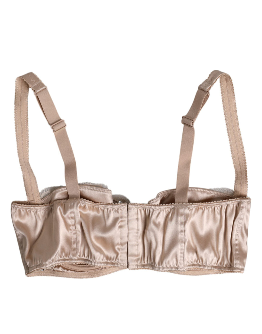 Women’s Dolce &amp; Gabbana Biege Silk Underwired Balconette Bra Underwear