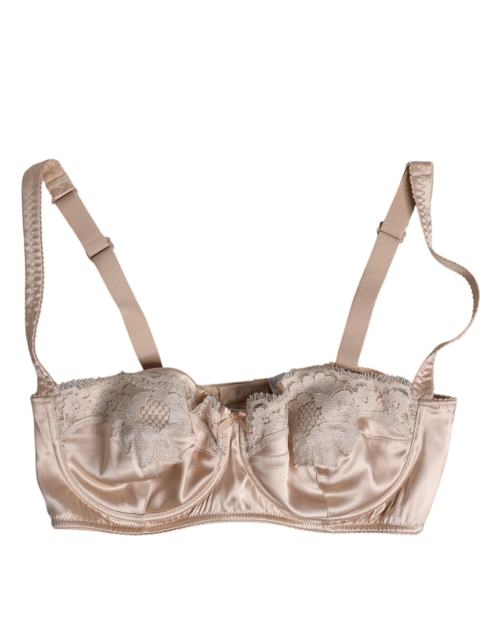 Women’s Dolce & Gabbana Biege Silk Underwired Balconette Bra Underwear