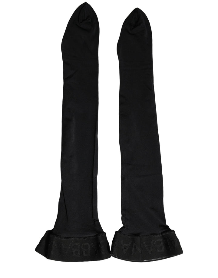 Women’s Dolce &amp; Gabbana Black 100% Nylon Thigh High Stockings Socks