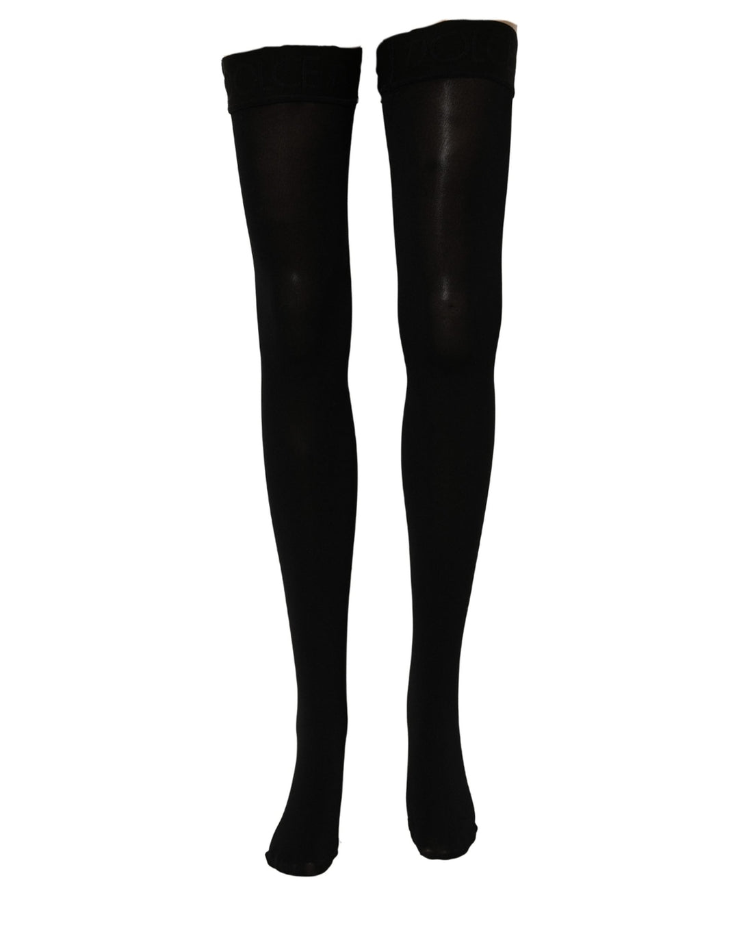 Women’s Dolce &amp; Gabbana Black 100% Nylon Thigh High Stockings Socks