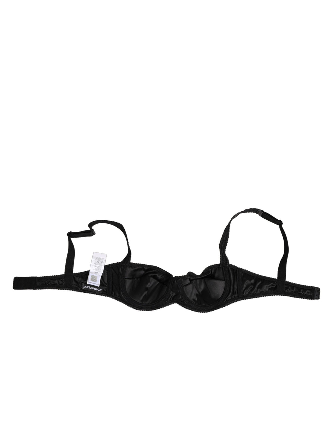 Women’s Dolce &amp; Gabbana Black Acetate Stretch Balconette Bra Underwear