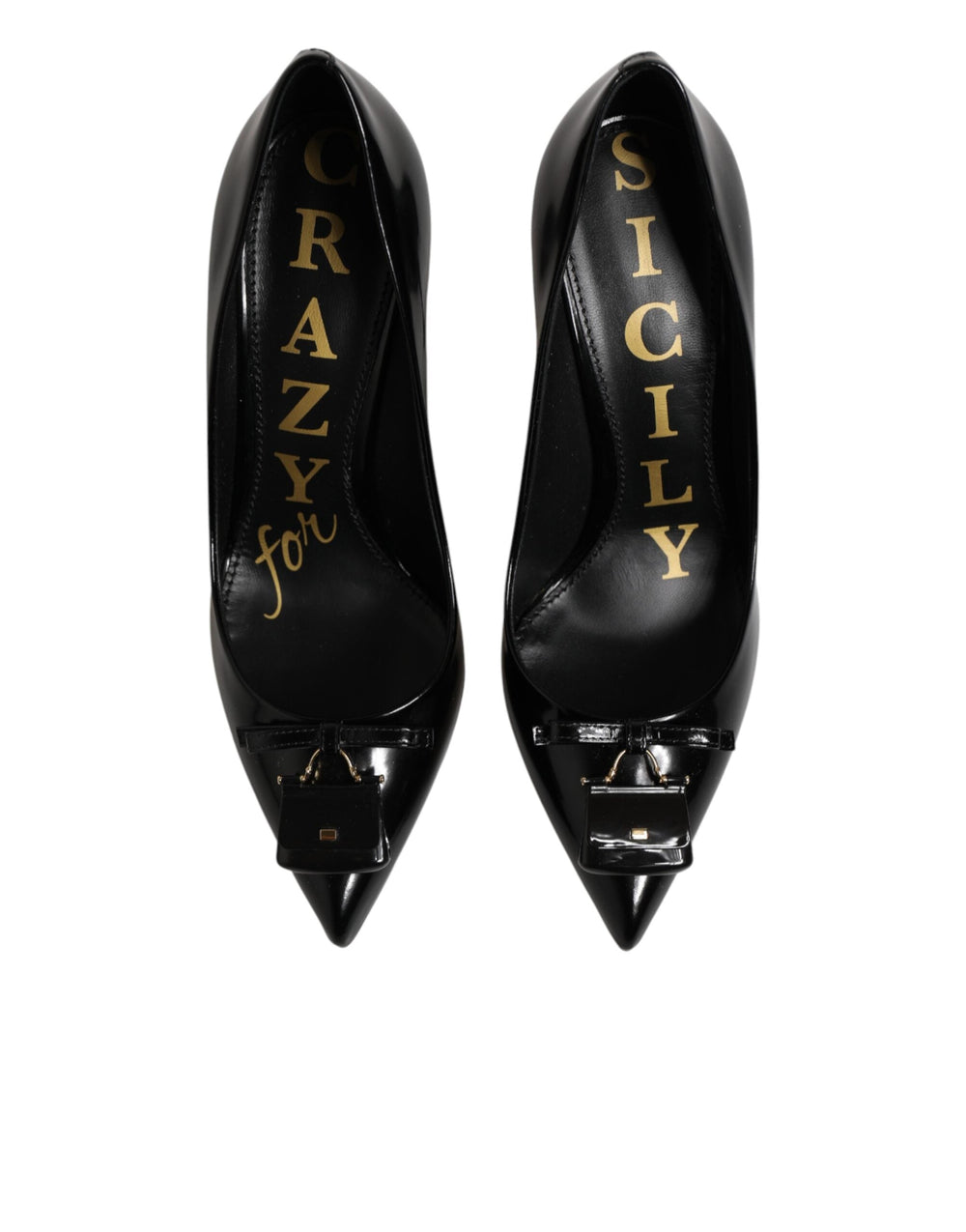 Women’s Dolce & Gabbana Black Bag Embellished Heels Pumps Shoes