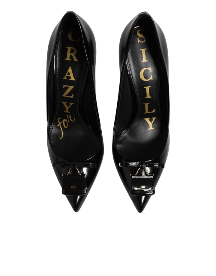 Women’s Dolce &amp; Gabbana Black Bag Embellished Heels Pumps Shoes